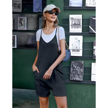 Ekouaer Women’s Comfortable Summer Romper with Pockets