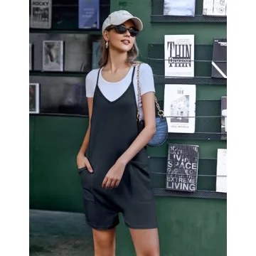 Ekouaer Women’s Comfortable Summer Romper with Pockets