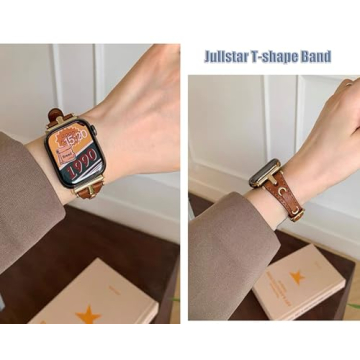 Jullstar Elegant Leather Slim Bands for Apple Watch