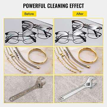 VEVOR 2L Digital Ultrasonic Parts Cleaner with Timer 40kHz Professional 304 Stainless Steel Ultrasonic Cleaning Machine 110V for Jewelry Watch Glasses Diamond Eyeglass Small Parts Cleaning