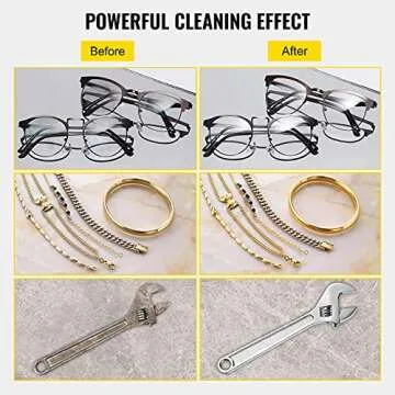 VEVOR 2L Digital Ultrasonic Parts Cleaner with Timer 40kHz Professional 304 Stainless Steel Ultrasonic Cleaning Machine 110V for Jewelry Watch Glasses Diamond Eyeglass Small Parts Cleaning
