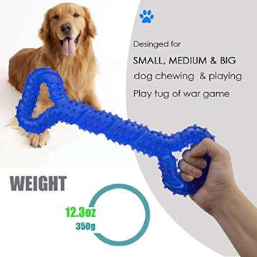 LECHONG Durable 13 Inch Dog Chew Toy for Aggressive Chewers