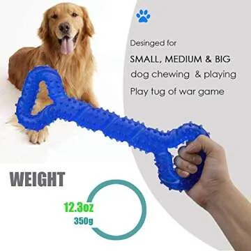 LECHONG Durable 13 Inch Dog Chew Toy for Aggressive Chewers