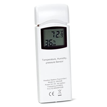 Ambient Weather WH32B Thermo-Hygrometer Sensor for Weather Hubs