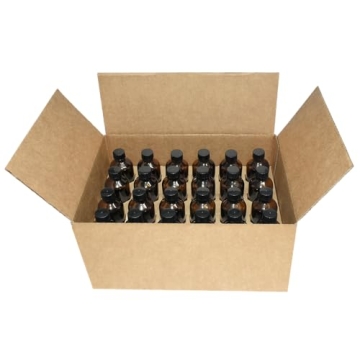 4 oz Amber Glass Bottles with Secure Caps - 24 Pack