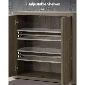 SICOTAS Buffet Cabinet with Storage Sideboard Accent Modern Credenza with Doors & Shelves Fluted 34.6" Tall Media Console Mid Century Coffee Bar Table for Living Room Kitchen Dining Room Hallway