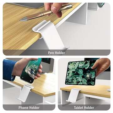 Dual Monitor Stand with Adjustable Drawer - Simple Houseware