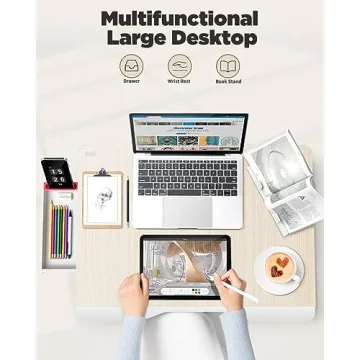 SAJI Extra Large Folding Bed Desk for Laptop & More