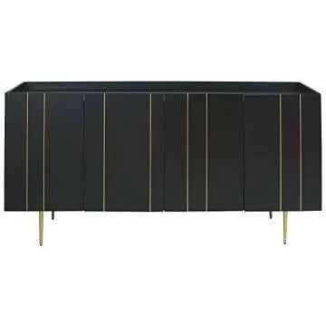 Signature Design by Ashley Brentburn Contemporary Accent Cabinet or TV Stand, Black