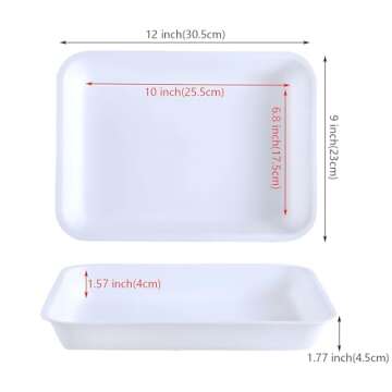 5 Pack Activity Plastic Art Trays, Crafts Organizer Serving Trays for Painting,Beads,Slime and Class...