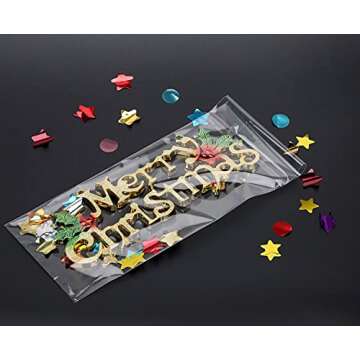 Somioco 200 pcs 4x10 in Long Resealable Cello Cellophane Bags Self Adhesive Cellophane Clear Treat Bags Opp Sealing Plastic Poly Bags 1.4 Mil for Bakery Cookies Candies Jewelry Crafts Candles Party Gift