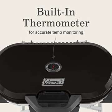 Coleman Gas Grill Portable Propane Grill RoadTrip 285 Standup Grill, Black