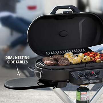 Coleman Gas Grill Portable Propane Grill RoadTrip 285 Standup Grill, Black