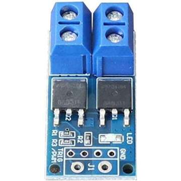LGDehome 5PCS DC 5V-36V 15A(Max 30A) 400W Dual High-Power MOS Transistor Driving Controller Module FET Trigger Switch Drive Board 0-20KHz PWM Electronic Switch Control Board DC Motor Speed Controller
