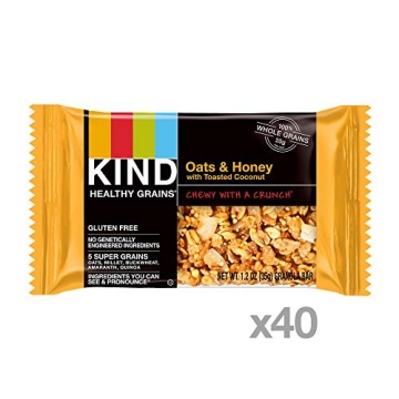KIND Oats & Honey Toasted Coconut Gluten Free Bars 40 Count