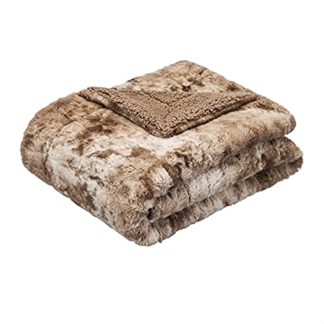 Comfortable Amazon Basics Faux Fur Throw Blanket - Light Brown