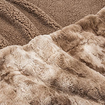 Comfortable Amazon Basics Faux Fur Throw Blanket - Light Brown