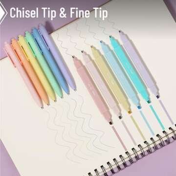 Mr. Pen Dual Tip Highlighters and Gel Pens, 12 Pack