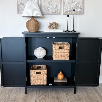 Discover the Elegant PHI VILLA Black Accent Cabinet Today