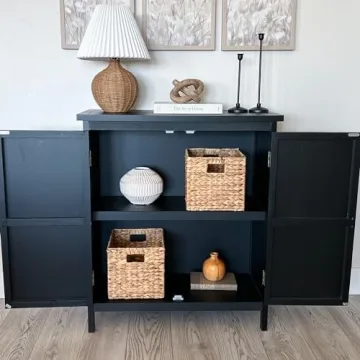 Discover the Elegant PHI VILLA Black Accent Cabinet Today