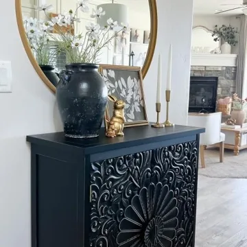 Discover the Elegant PHI VILLA Black Accent Cabinet Today