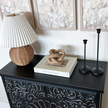 Discover the Elegant PHI VILLA Black Accent Cabinet Today