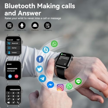 Smart Watches for Men Women, 1.83" HD Touchscreen Fitness Tracker with Bluetooth Calls, IP68 Waterpr...