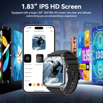 Smart Watch 1.83" HD Touchscreen, Fitness Tracker with Bluetooth Calls and IP68 Waterproof
