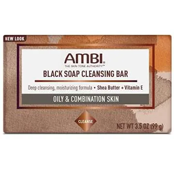 Ambi Skincare Black Soap with Shea Butter - 3.5 Oz (Pack of 6)