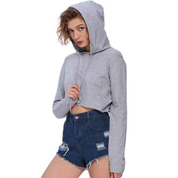 Stylish Moxeay Crop Top Hoodie for Women - Perfect Fit