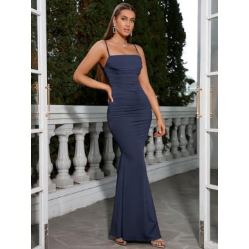 EYNMIN Women's Bodycon Corset Maxi Dress for Elegance