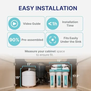 NU Aqua 5-Stage Under Sink Reverse Osmosis Water Filter