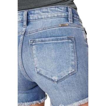 Stylish Kancan Women's High Rise Denim Shorts for Summer