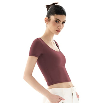 PUMIEY Women’s Slim Fit Tee - Stylish Scoop Neck Top