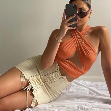 Zaful Ribbed Halter Crop Top Comfortable & Stylish