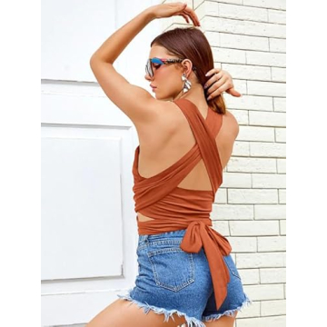 Zaful Ribbed Halter Crop Top Comfortable & Stylish