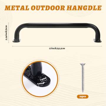 Zonon 6 Pcs Safety Playground Handles - Durable Metal Grips for Outdoor Fun