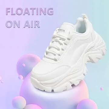 K KIP WOK Women's Chunky Fashion Platform Sneakers