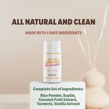 Natural & Vegan Dry Shampoo Powder for Fresh Hair