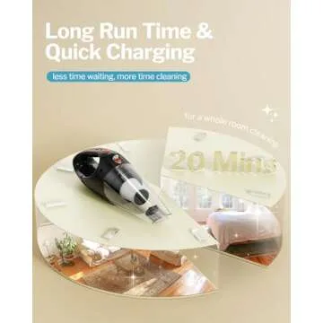 Powools Cordless Handheld Vacuum Cleaner - High Power & Portable