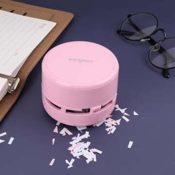 iSuperb Portable Mini Desktop Vacuum Cleaner for Quick Cleanup