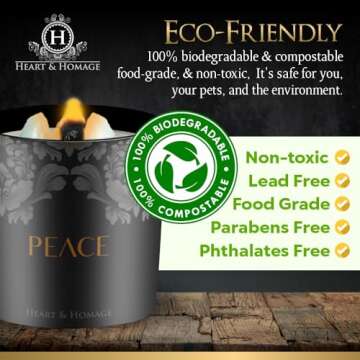 Heart & Homage Natural Scented Meditation Candle with Healing Crystals - Luxurious Wood Wick Candle - Crystal Candle with Premium Gift Packaging, 8.11 oz (Lavender)