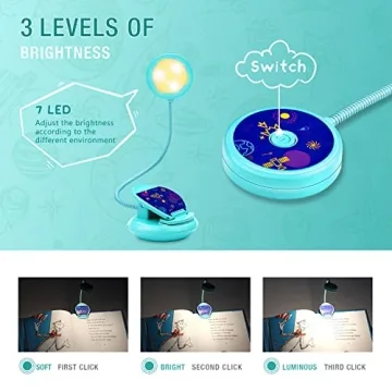 Vekkia Cute Rechargeable Book Light for Kids