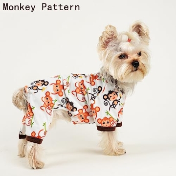 Dog Pajamas for Small Dogs Boy Girl, Dog Clothes Tiny Chihuahua Yorkie Spring Summer Shirt, Cute Puppy Outfit Pjs Jumpsuit Cat Onesie Apparel Pet Clothes