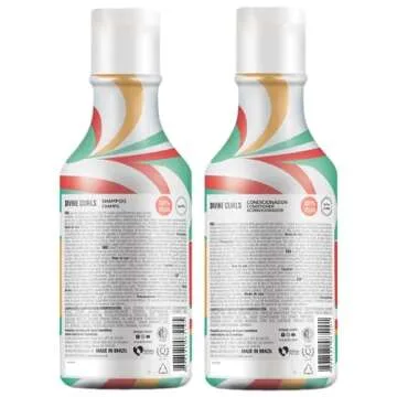 Shampoo and Conditioner - Duo Divine Curls Hair Care Set - Curly Hair Products - 250ml x 2 - Inoar