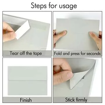 A7 Gray Invitation 5x7 Envelopes - Self Seal, Square Flap,Perfect for 5x7 Cards, Weddings, Birthday,...