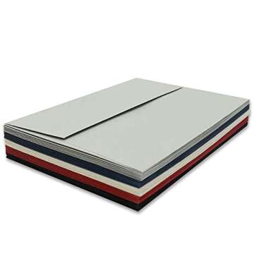 A7 Gray Invitation 5x7 Envelopes - Self Seal, Square Flap,Perfect for 5x7 Cards, Weddings, Birthday, invitations, Graduation, Baby Shower, 5.25 x 7.25 Inches, 100 Pack, (Gray)