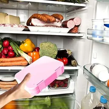 Molilito Leakproof Children Lunch Box 4/6 Compartment Food Meal Container Box, Bento Lunch Containers for Adults and Kids, Portable Bento Lunch Box for Picnic, School, Tritan Food-Safe Materials