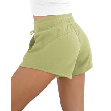 ODODOS Women's Sweat Shorts with Pockets Cotton French Terry Drawstring Summer Workout Casual Lounge...