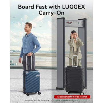 LUGGEX 20 Inch Carry-On Luggage with Stylish Spinner Wheels